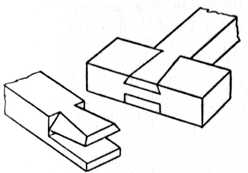 Fig. 47.Bevelled Dovetailed
    Half Lap.