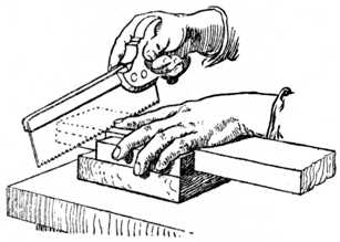 Fig. 67.How work is held when Sawing Shoulder.