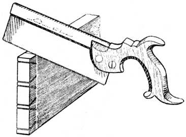 Fig. 275.Cutting away the Half Dovetails.