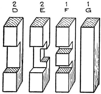 Fig. 396.Another Chinese Cross. (Two Pieces required of
D, Two of E, and One each of F and G.)